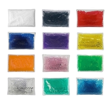 aerial view a group of mini rectangle gel beads hot / cold pack, image 1 of 6