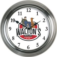 aerial view a group of metal wall clock - 13 3/8 diameter, image 1 of 2