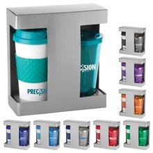 aerial view a group of hot - n - cold travel tumbler and mug set, image 1 of 29