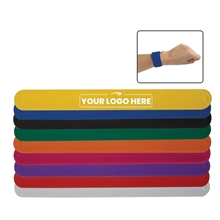 a group of silicone slap band bracelet