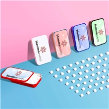 aerial view a group of customizable sliding mint tin, image 1 of 4