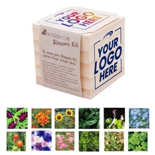 aerial view a group of wooden cube blossom kit, image 1 of 13