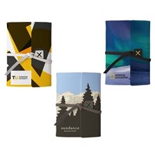 a group of blackburn large dye - sublimated felt journal