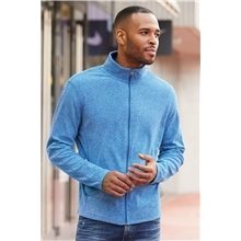 a group of port authority(r) heather microfleece full - zip jacket