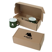 aerial view a group of 16 oz speckle - it(tm) camping mugs gift box set, image 1 of 4