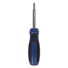 aerial view a blue 6- in -1 screwdriver, image 1 of 3