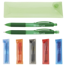 a group of good value(tm) cliff gel pen and mechanical pencil set
