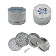 a silver 60mm metal cannabis grinder