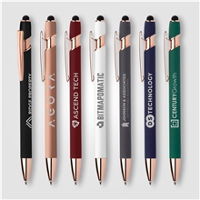 a group of ellipse softy rose gold classic stylus pen