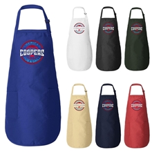 aerial view a group of full color butcher apron with pockets, image 1 of 2