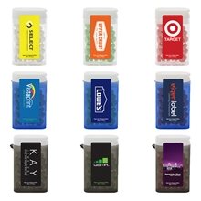 a group of flip top dispenser with mints