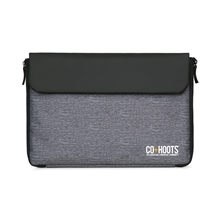 aerial view a granite heather grey mobile office commuter sleeve, image 1 of 2