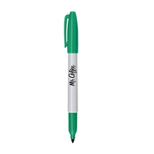 aerial view a green custom sharpie fine point permanent marker, image 1 of 3