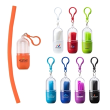 a group of bellini silicone straw in capsule case