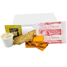 aerial view a white breakfast snack box, image 1 of 2
