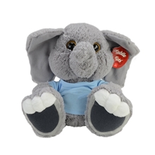 aerial view a elephant oversized feet plush taddle toes, image 1 of 2