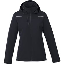 aerial view a black (995) womens colton fleece lined waterproof jacket, image 1 of 11