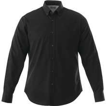 aerial view a black (995) mens tall wilshire long sleeve button up shirt, image 1 of 2