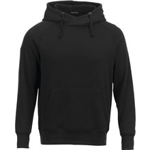 aerial view a black (995) mens dayton classic cozy fleece hoodie, image 1 of 2