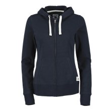 aerial view a atlantic navy (574) womens paddlecreek full zip hoodie with hidden pocket, image 1 of 4