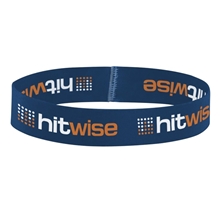 aerial view a white 1/2 h x 7 l dye - sublimated stretchy elastic bracelet, image 1 of 2