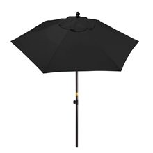 a black 7 outdoor market umbrella with tilt steel frame