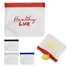 a group of reusable zip top storage bag