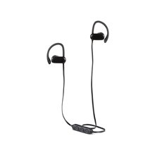 aerial view a black prime line light - up - your - logo wireless earbuds, image 1 of 3