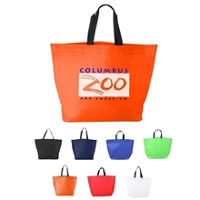 a group of two - tone heat sealed non - woven tote bag
