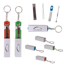 a group of keyring manicure set
