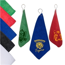 a group of microfiber golf towel with grommet and hook