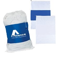 a group of duo mesh - polyester laundry bag