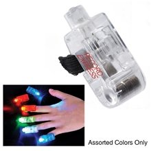 a assorted (red/blue/green/clear) compact led finger torch