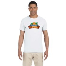 a white gildan softstyle(r) t - shirt - white