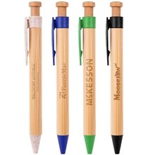 aerial view a group of the camden bamboo retractable wheat straw eco - pen, image 1 of 2