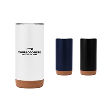 a group of cork bottom 18 oz vacuum - sealed mug