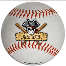aerial view a baseball circle 5-3/4 diameter car sign magnet - imprint, image 1 of 2