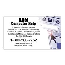 aerial view a computer screen business card magnet with logo, image 1 of 2