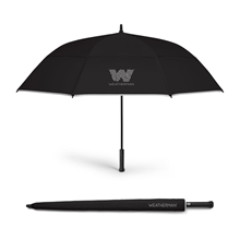 aerial view a black 62 arc the weatherman(r) 62 golf umbrella, image 1 of 6