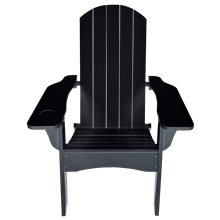 aerial view a black classic folding adirondack chair, image 1 of 2