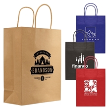 aerial view a group of kraft paper bag - 9.4w x 12.12h, image 1 of 2