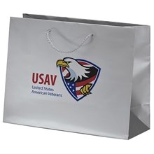 aerial view a silver london dynamic color gift bag, image 1 of 2