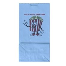 aerial view a blue popcorn bag dynamic color 4w x 2 x 7h, image 1 of 5