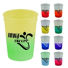 a group of 12 oz cups on the go cool color changing mood cup