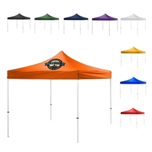 a group of 10 pop up steel frame tent