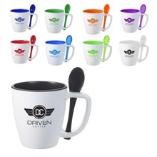 a group of 16 oz stirn sip mug(tm) w / spoon