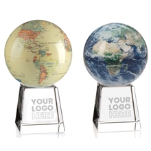 a group of rotating mova globe award with stand - 4.5x3 inch