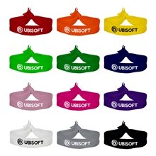 a group of 3/4 elastic fold - over cloth wristband