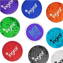 a group of round credit card mints