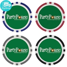 a group of poker chip ball marker